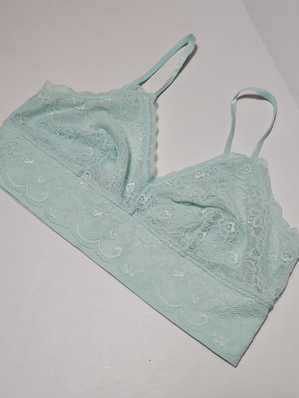 Lily of France Mint Lace Bralette Size XL